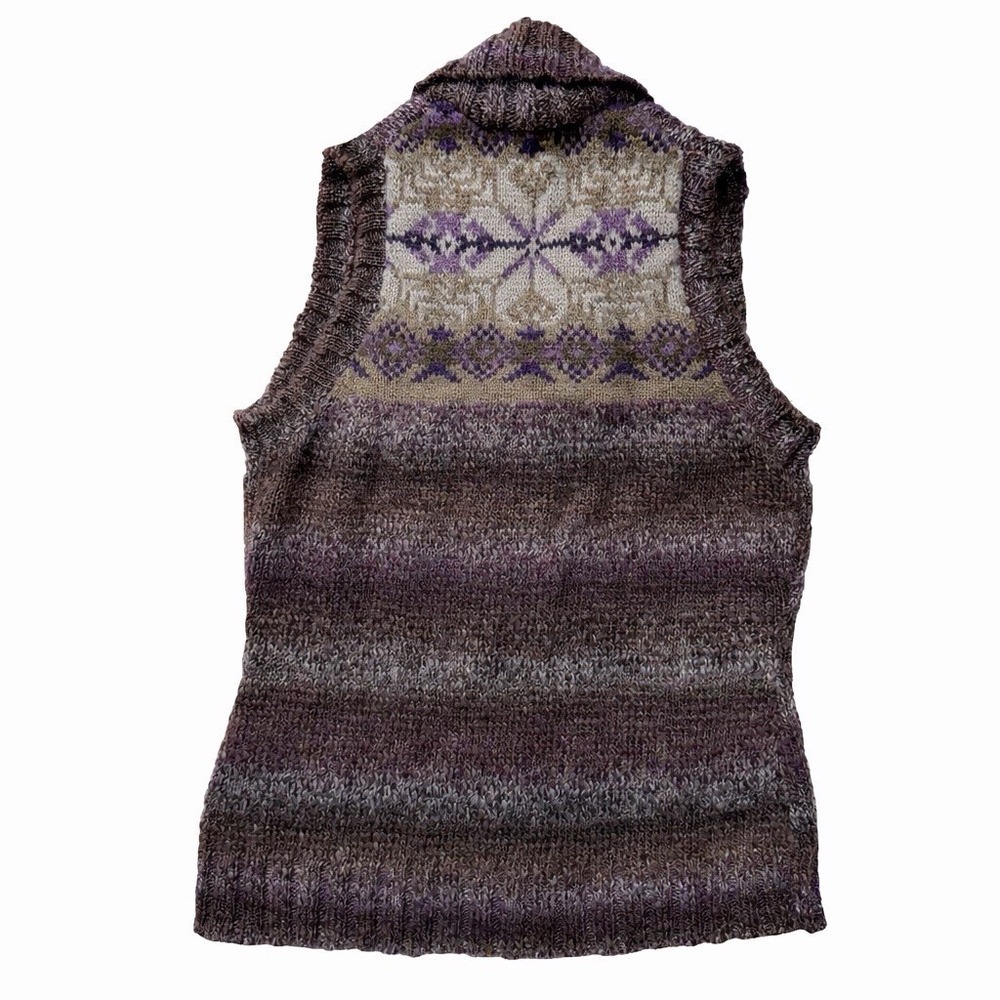 Woolrich Northern Reflections Wool Blend Vest M Fair‎ Isle Knit Button Front